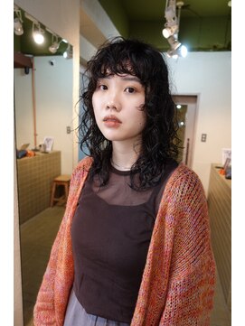 ハル ヘアスタジオ(haRu hair studio) ミディアムレイヤー×パーマ