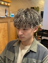 ジェットブラックキューサンロク(JET BLACK 936) ツイスパ×メッシュ Wパーマカラー