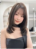 ハイライト/ミルクティーブロンド/ワンホンレイヤー