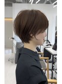 ニュアンスショート/髪質改善/ダークブルー/前髪/イメチェン
