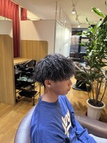 チャンピオン&nbsp;ツイストスパイラパーマ×ホワイトメッシュ