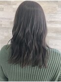 【Rio】アッシュグレージュ×伸ばしかけセミディ