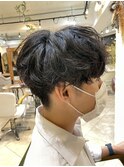 重めマッシュ×スパイラルパーマ