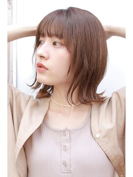 ゼンコー キチジョウジ シェール(ZENKO KICHIJOJI chere) ナチュラル/ほんのりレイヤーの結べるボブ/マロンベージュ/20代