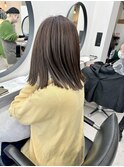 シークレットハイライト大人ベージュ白髪ぼかしハイライト