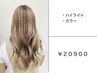 ハイライト＋カラー　￥20900