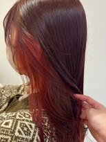 ピピバイヨーク(pipi, by yoke.)&nbsp;イヤリングカラー/インナーカラー/レッド