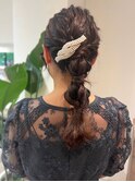 ヘアアレンジ　ポニーテール　編み込みヘア　【天神/今泉】