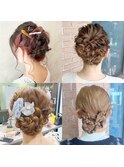 浴衣ヘアセット、ヘアアレンジ
