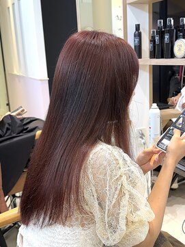 ヘアーメイクブランニュー セントラル 西大寺店(hair make Brand new central) 夏にピッタリ!Wカラーでつくるピンクブラウン◎