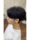 ニュアンスパーマ×センターパート