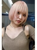 マチルダボブ/レイヤーボブ/ホワイトピンク/ピンクベージュ/20代