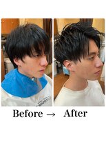 ヨシザワインク ハコザキ 水天宮前 日本橋人形町(YOSHIZAWA Inc.HAKOZAKI)&nbsp;ビフォーアフター/直毛/束感/ショート/ビジネス/好印象
