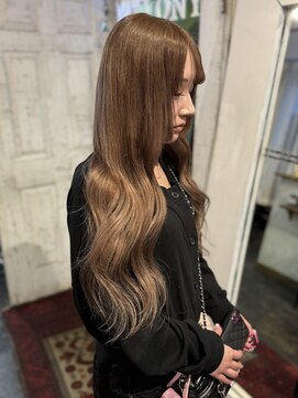 トロニー(TLONY) ベージュ/エクステごとカラー/シールエクステ/渋谷美容室