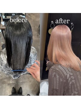 アーサスバイヘッドライト 水戸城南2丁目店(ursus by HEADLIGHT) 【LEN】黒染め履歴から明るめピンクベージュ