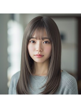 コトナ 越谷店 ロングヘアー/チャコールグレー/縮毛矯正/髪質改善/越谷