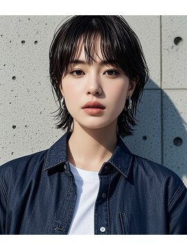 外ハネボブ前下がりボブレイヤーボブミルクティーグレージュ髪型