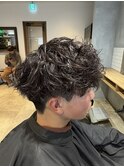 波巻きパーマ