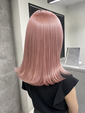 ルーブ トウキョウ(Loob. TOKYO) ハイトーンカラーミルクティーピンクベージュレイヤーカット韓国