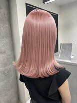 ルーブ トウキョウ(Loob. TOKYO) ハイトーンカラーミルクティーピンクベージュレイヤーカット韓国