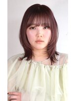 ハロ(HALO) 艶っぽ暖色カラー×ミディアムレイヤー