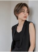 ハイトーンベージュカラー/ハンサムショート/大人ショート