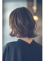 ルッソカルム(Lusso calme)&nbsp;ニュアンスカラー外ハネミディアム◎30代40代50代