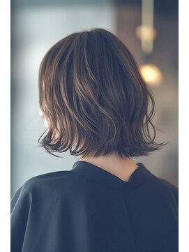 ルッソカルム(Lusso calme) ニュアンスカラー外ハネミディアム◎30代40代50代