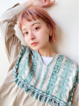 ラ ブレス 梅田茶屋町(LaBless) ハイトーンピンクベージュオン眉[大人可愛い 20代 30代 40代]