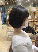 ショートボブ ショート 丸み 時短 小顔 黒髪 前髪 20代 30代