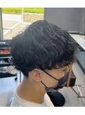 波巻きパーマ