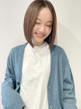 レトン 銀座(leton) ペールベージュ/外ハネボブ/大人かわいい/セクションカラー[銀座