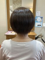 ヘアー クラージュ(hair courage) 襟足スッキリショートボブ ココアブラウン