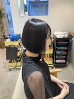 コレット 宇都宮(collet Gigi)&nbsp;斜めバング/グレージュカラー/デザインカラー/グレーブラック