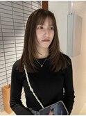 【中澤彩乃】顔まわりレイヤーインナーブラウンブリーチなしや