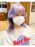 美髪シアーホワイトベージュショートカット切りっぱなしボブ