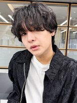 "縦落ちツイストスパイラルパーマメンズパーマ波巻きツイスパ "