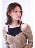 大人可愛いいレイヤーボブ/2wayバング/髪質改善アッシュベージュ
