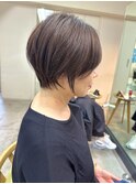 ハイライトカラー ピンクベージュ ウェーブカール ボブルフ 浦和