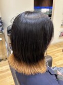外ハネボブ×裾カラー