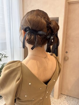 オン キャナルシティ博多前店(on) 【中里恵梨】ツインヘア/リボンヘア/ヘアセット/参列ヘア/結婚式