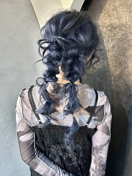 オルン(ORGN.) アレンジ　ヘアセット　あみおろし　ツイン　お呼ばれヘア