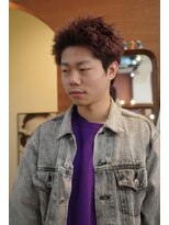 エディ(Edy)&nbsp;刈上げスパイキーショートダブルカラーパープルピンクラベンダー