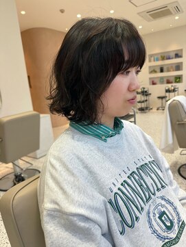 オン キャナルシティ博多前店(on) 【晴音】ボブパーマ/ダークオリーブ/20代