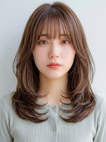 ウィールール 手稲店(WE RULE) 韓国風くびれミディ◎春カラーミルクティーベージュレイヤー