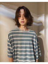 ヒュージ 表参道(huge)&nbsp;ニュアンスパーマ/メンズウェーブパーマ/くせ毛風ボブ/眉毛