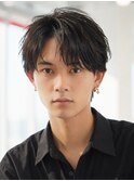 黒髪リクルートフェザーショートフェザーパーマ韓国マッシュ
