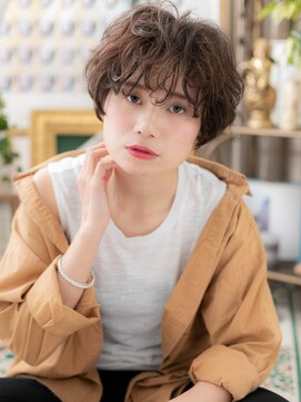カバーヘアアンドスパ ブリス 浦和(COVER HAIR&SPA bliss) アシンメトリーなくせ毛風マッシュショートa浦和20代30代40代