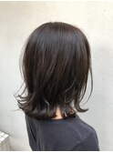 グレージュ_外ハネボブ,アッシュブラウン,ネオウルフ