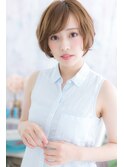 やわふわ質感♪前下がりアシメショートb